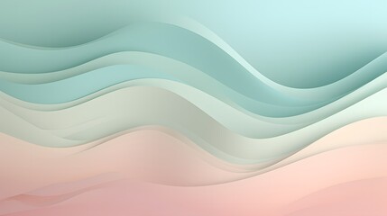 Poster - Waves of color flowing abstract art digital design smooth textures soft tones visual concept