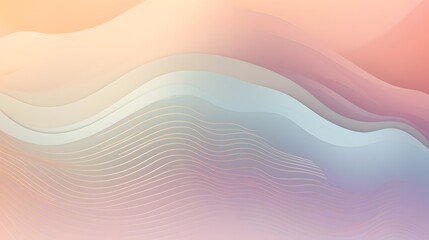 Poster - Flowing abstract waves in soft pastel colors digital art modern design minimalist environment aesthetic viewpoint