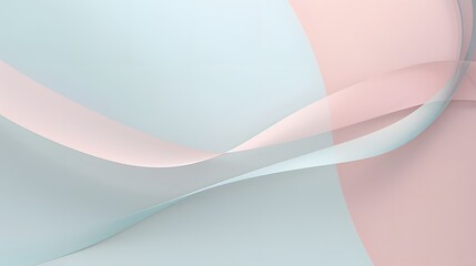 Poster - Fluid abstract design digital art soft pastel colors modern aesthetics minimalist style conceptual background