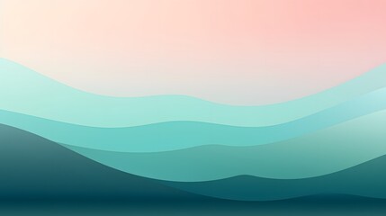 Poster - Flowing waves of color abstract art digital illustration serene environment aesthetic viewpoint tranquil concept