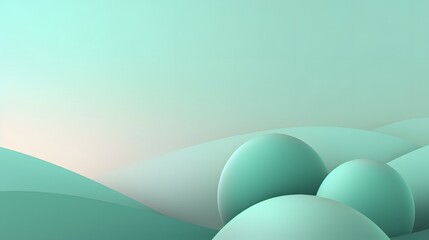 Poster - Soothing abstract design digital art minimalist environment calming color palette contemporary viewpoint
