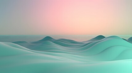 Poster - Serene ocean waves at dusk digital art tranquil environment aerial view abstract conceptualization