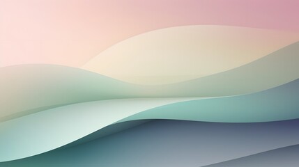 Poster - Fluid abstract landscape design modern art gallery digital artwork minimalist style aesthetic viewpoint visual serenity