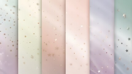 Poster - Whimsical starry background design digital space graphic art soft colors abstract view dreamy aesthetic