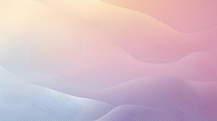 Poster - Calm waves of pastel colors abstract landscape digital art serene environment minimalist viewpoint tranquility concept