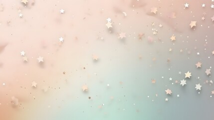 Poster - Celestial stars falling from the sky dreamy background digital art tranquil environment soft colors