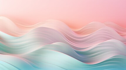 Poster - Flowing waves of colorful abstract patterns digital art soft environment calm viewpoint aesthetic concept