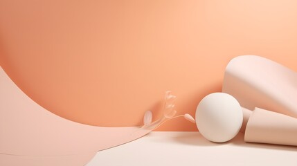 Poster - Artistic composition of abstract shapes studio photography minimalist environment close-up view creative concept