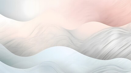 Poster - Flowing abstract waves in soft pastel colors digital art contemporary style artistic environment aesthetic viewpoint