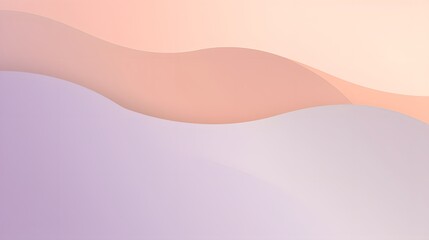 Poster - Flowing abstract waves digital art soft color palette tranquil atmosphere serene perspective contemporary design