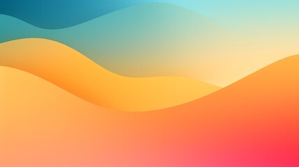 Poster - Gentle flow of colorful waves abstract digital art vibrant background soft gradient artistic perspective serenity and calm