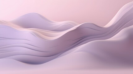 Poster - Flowing abstract waves digital art soft curves minimalist environment contemporary viewpoint aesthetic concept