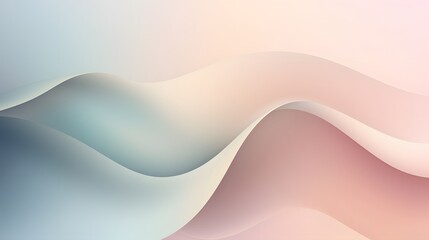 Poster - Flowing abstract waves digital art soft color palette modern design aesthetic viewpoint