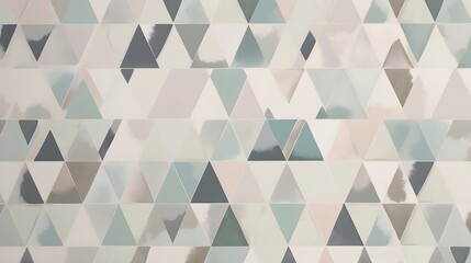 Poster - Geometric patterns in soft colors modern design studio digital artwork minimalist environment top-down view abstract concept