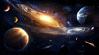 © Nadiyah - Planetary system, star, cosmos, space, swirling galaxy, background, science fiction, artwork, desktop wallpaper