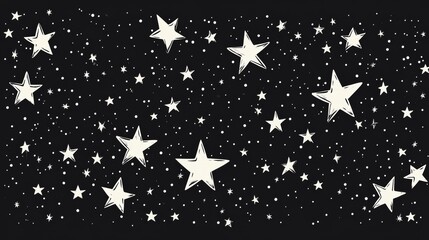 Stars and nebula in the dark sky universe space background photo