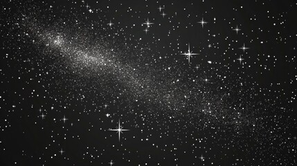 Wall Mural - Stars and nebula in the dark sky universe space background photo