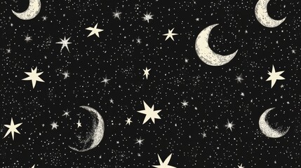 Stars and nebula in the dark sky universe space background photo
