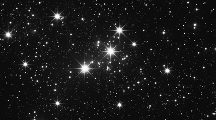 Stars and nebula in the dark sky universe space background photo