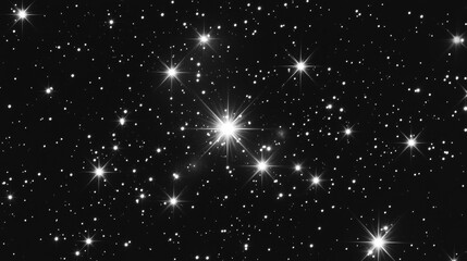 Stars and nebula in the dark sky universe space background photo