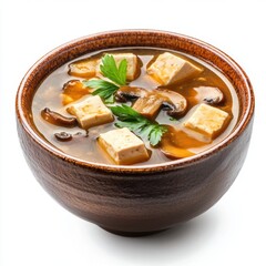 Sticker - Hot and Sour Soup with Tofu and Mushrooms