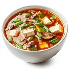 Sticker - Hot and Sour Soup with Tofu and Mushrooms