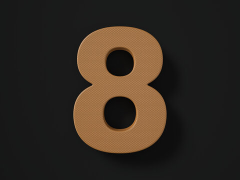 Perforated leather number eight