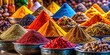 © chaowalit - Moroccan Market Spices - Colorful Bazaar