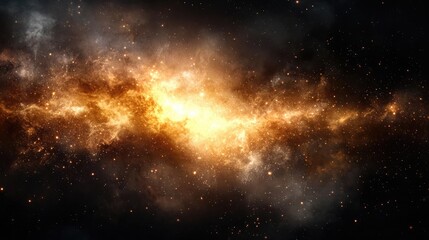 cosmic nebula fiery clouds in space, stellar birth, background stars, for astronomy or science visua