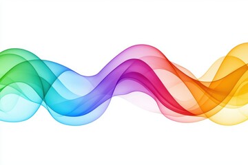 Poster - Vibrant Flowing Waves in Multicolored Abstract Art with Rainbow Hues