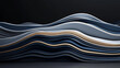 Abstract waves of layered paper in dark tones