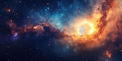 Wall Mural - galaxy with stars and nebulas