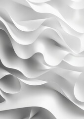 Poster - Elegant White Waves of Smooth Paper Creating a Modern Abstract Texture for Background Use in Artistic and Creative Projects