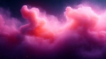 Wall Mural - Pink and Purple Cosmic Cloudscape Abstract Art
