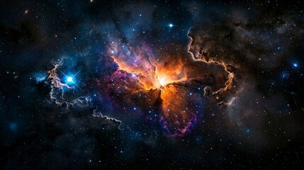 Aufkleber - Celestial wonders astronomical light pathways illuminating the universe space digital art cosmic environment aerial view