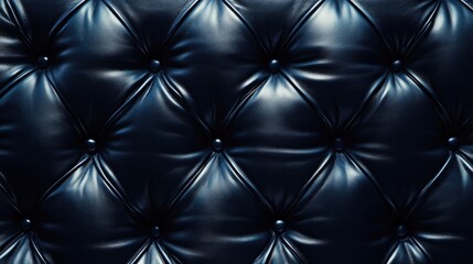 Poster - Black Leather Couch Close Up