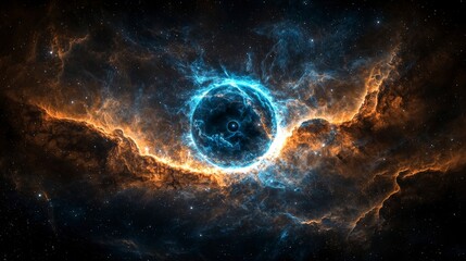 Poster - Celestial events of cosmic wonder deep space digital art universe aerial view memories of the infinite