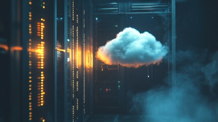 Poster - Cloud computing server room infrastructure digital technology