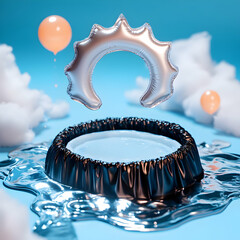 Poster - Abstract 3D Render Sun Balloon Pool