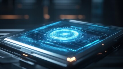 Poster - Futuristic Technology Interface Displaying Data