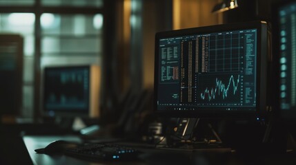Poster - Stock Market Data Displayed On Computer Screen