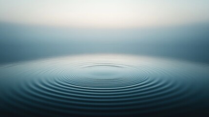 Poster - Serene Water Ripples Expanding Outward On Calm Lake