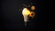 © saychandy - Light Bulb with Gears and Sparks Representing Innovation and Ideas