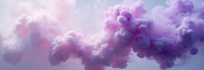 Wall Mural - Pink smoke cloud plume with wispy filaments