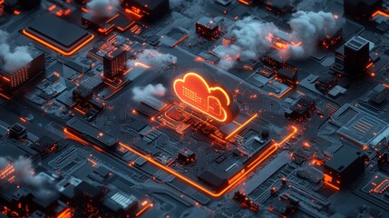 Poster - Cloud Computing Network Infrastructure Digital Technology