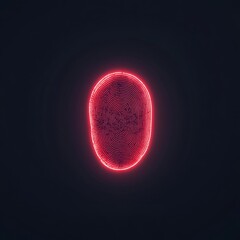 Fototapete - Neon Digital Fingerprint Art Encrypted Binary and Cyber Symbols Highlighting Secure Authentication for Modern Cybersecurity Solutions