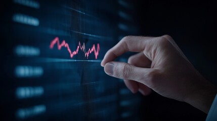 Aufkleber - High-Tech Cryptocurrency Analysis Interactive Digital Screen Display in Korean Financial Office - Advanced Blockchain Monitoring for Modern Investment Strategies