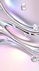 Poster - Iridescent Liquid Abstract 3D Background