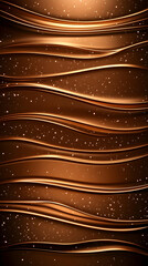 Poster - Abstract Brown Wave Background 3D