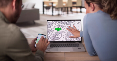 Poster - Cadastre Map And City Building Survey